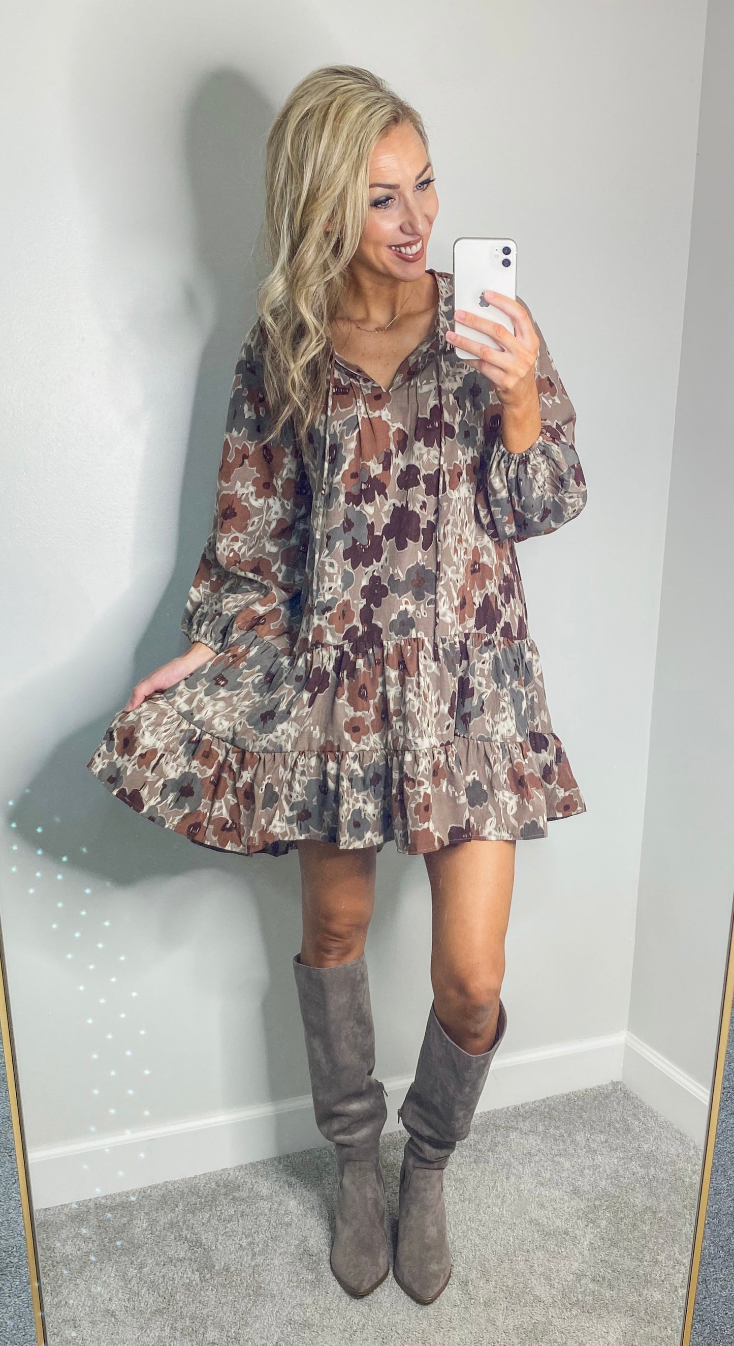 Evelina Tiered Floral Dress