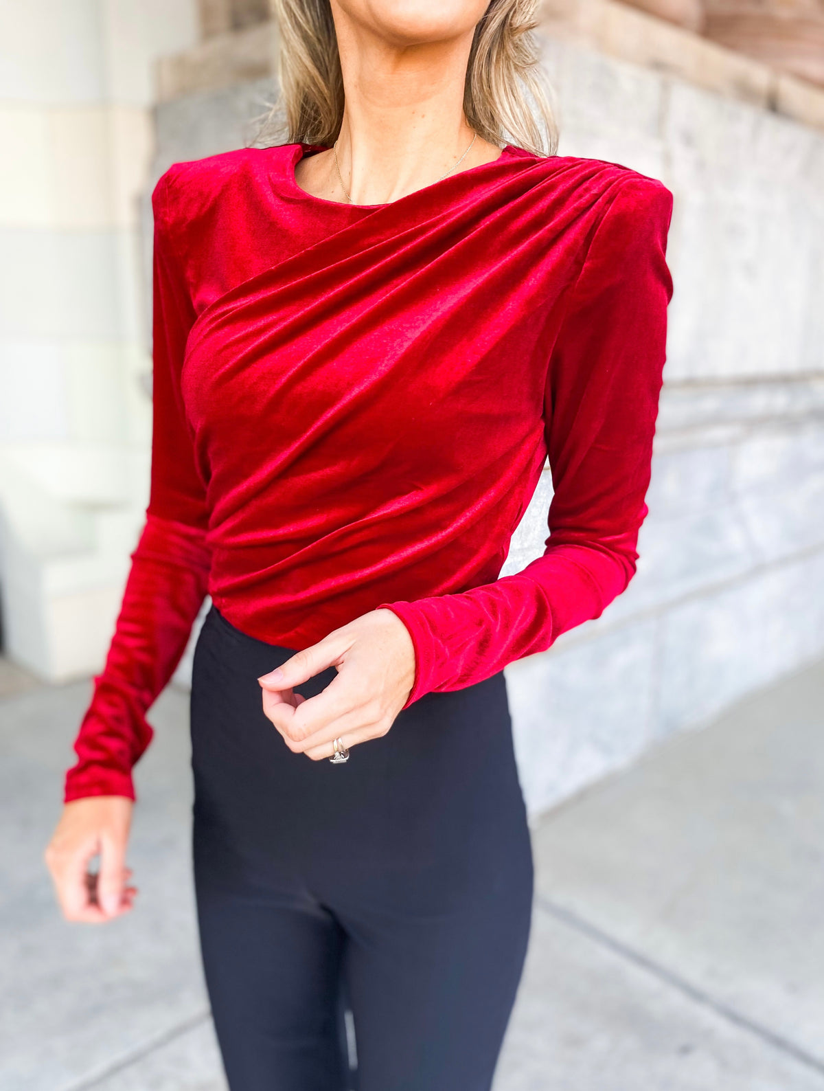 Yasmine Velvet Cropped Top