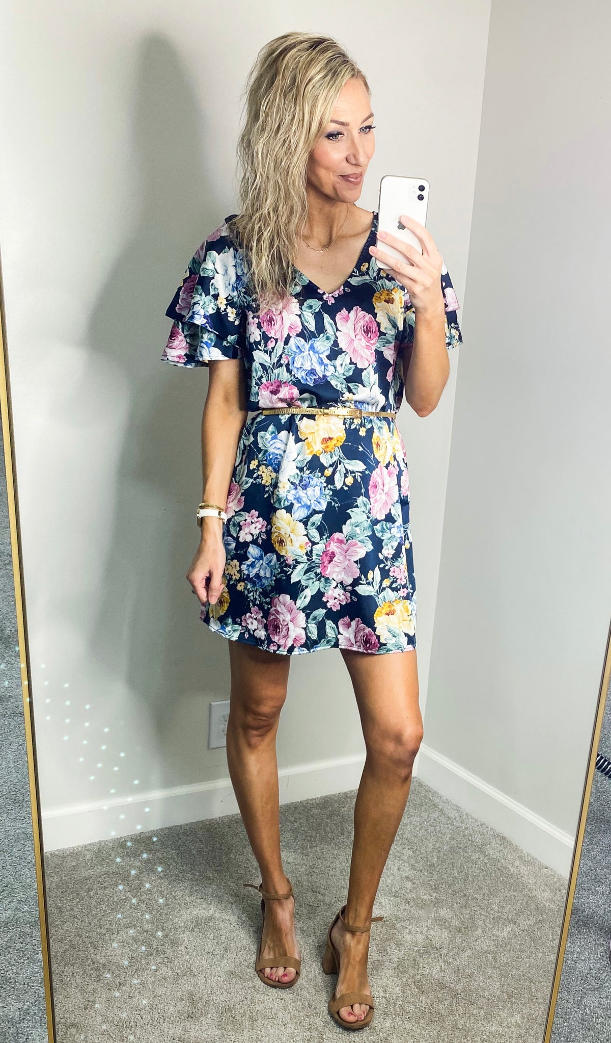 Tiana Floral Satin Dress