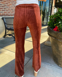 Tucker Ribbed Velvet Stretch Flare Pants