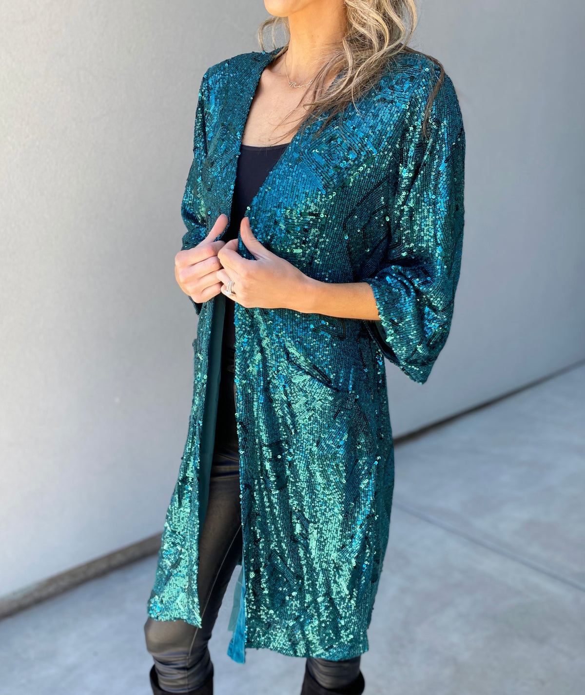 Jules Sequin Duster Cardigan