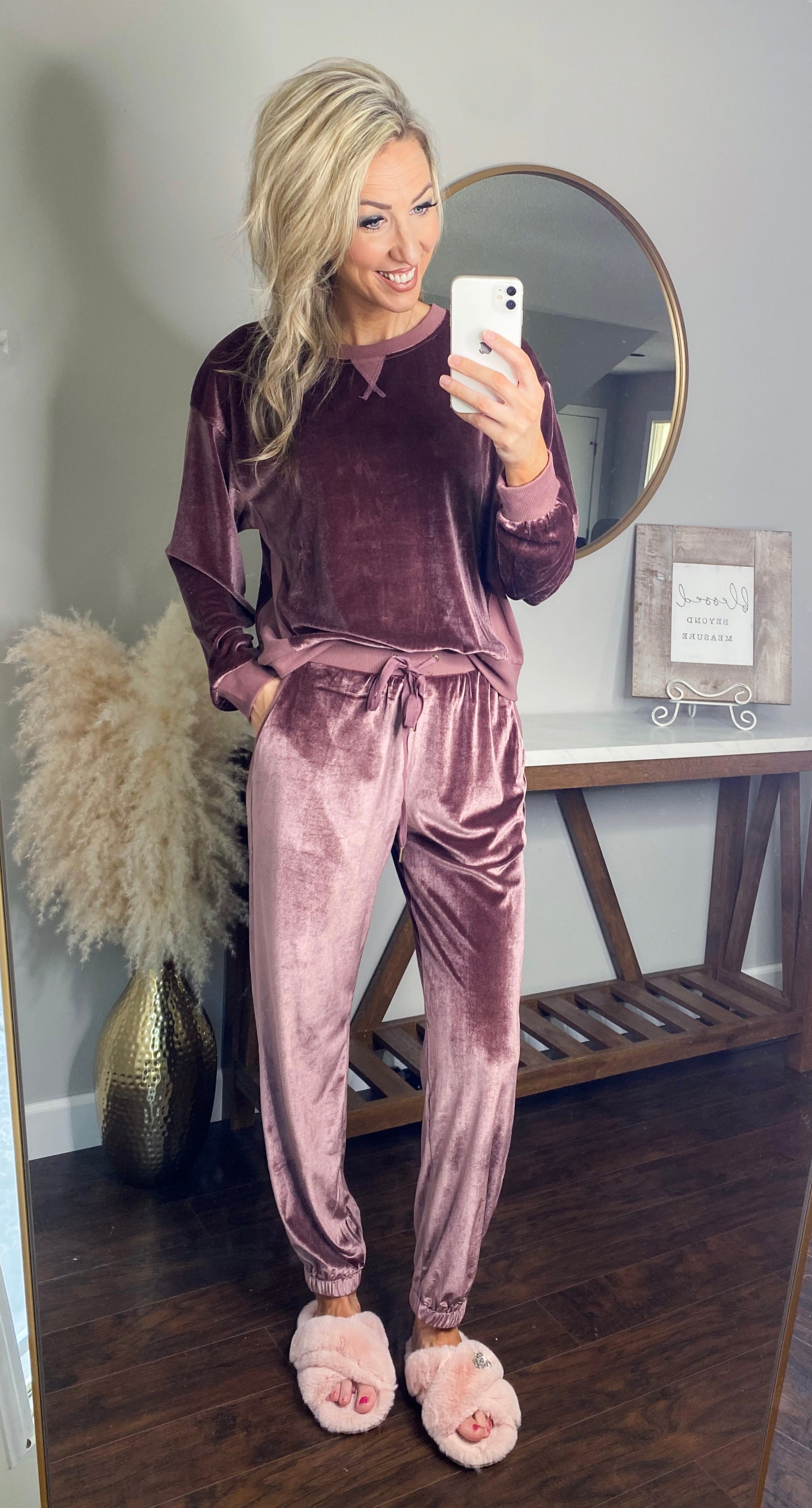 Velvet joggers best sale