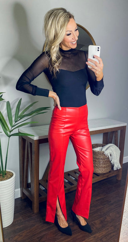 Lori Kaye Sheer Mesh High Neck Top