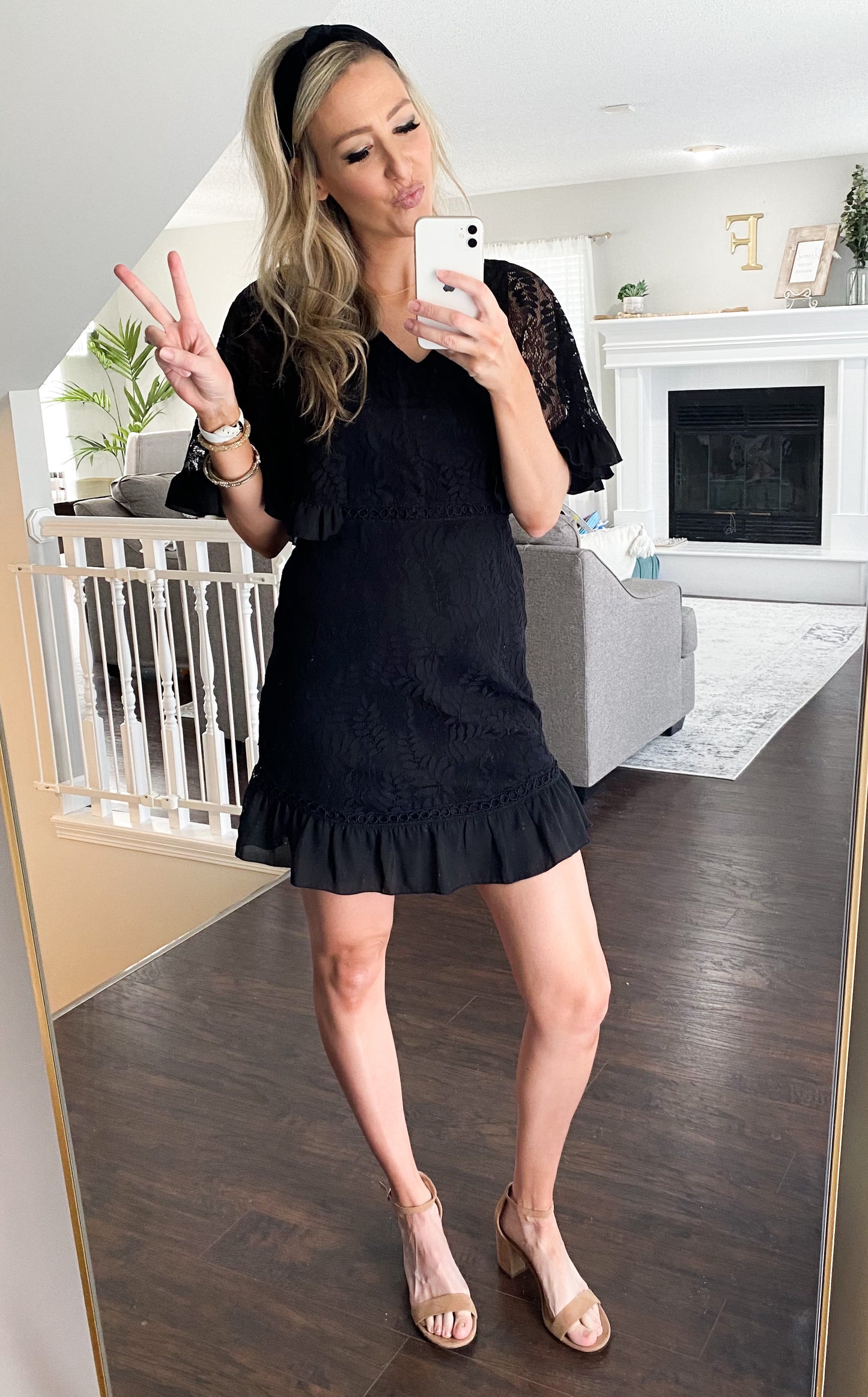 All to Myself Lace Bat Wing Dress