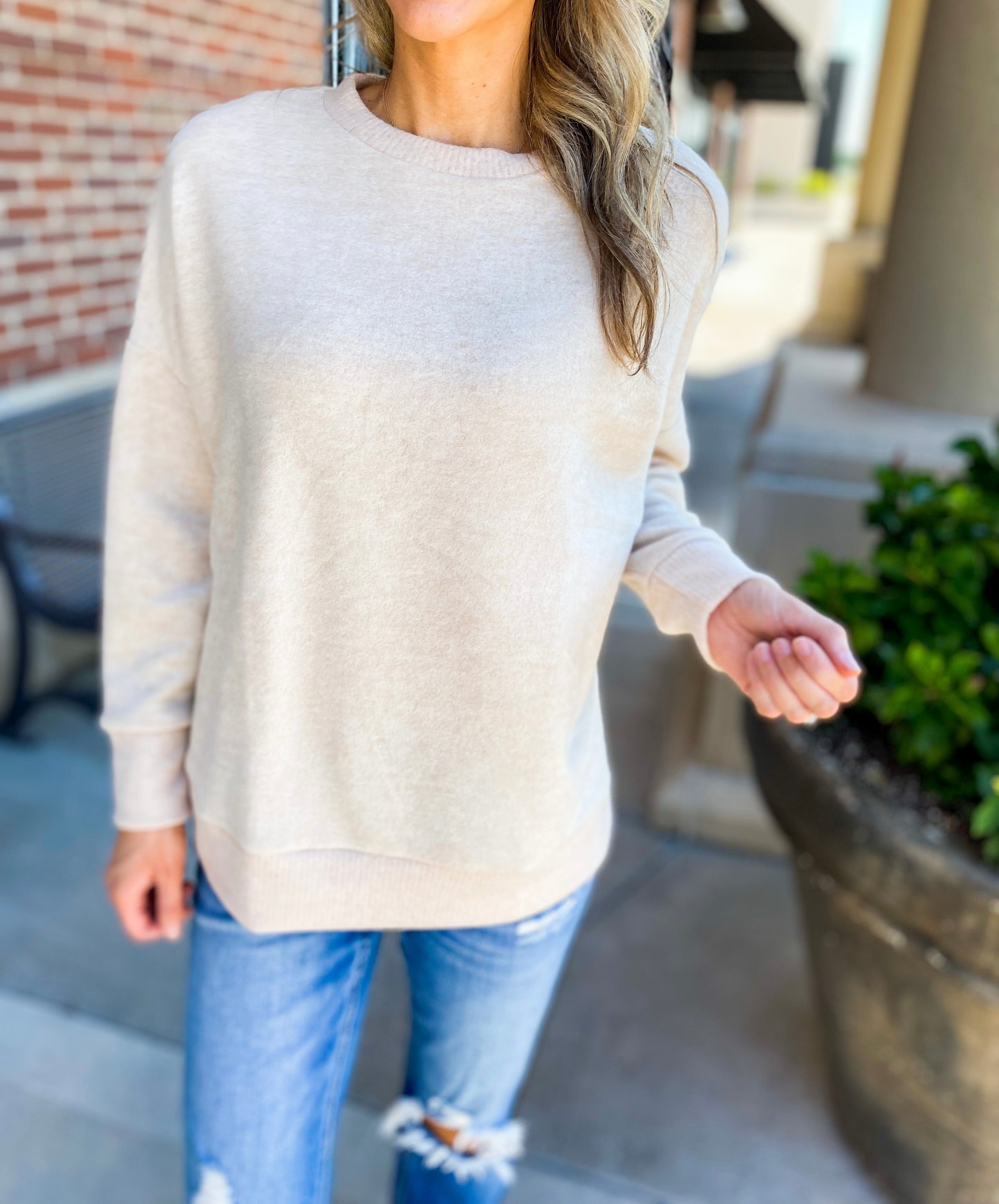 Remi Brushed Knit Sweatshirt