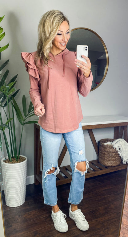 Taytum Ruffle Hoodie