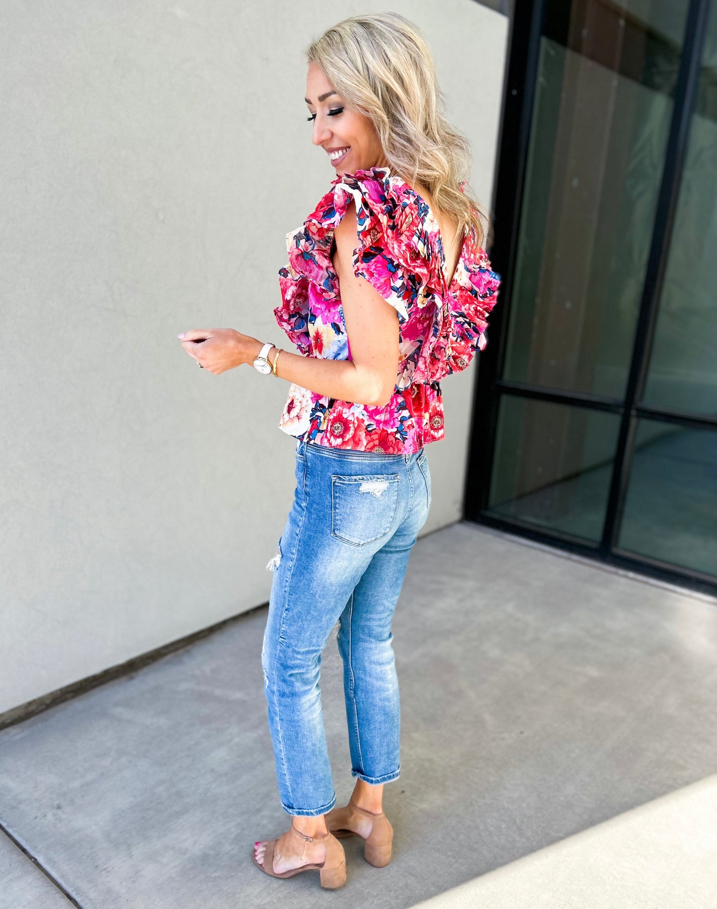 BUDDYLOVE Nia Ruffle Floral Top