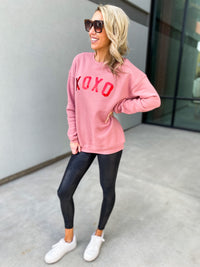 XOXO Red Foil Sweatshirt