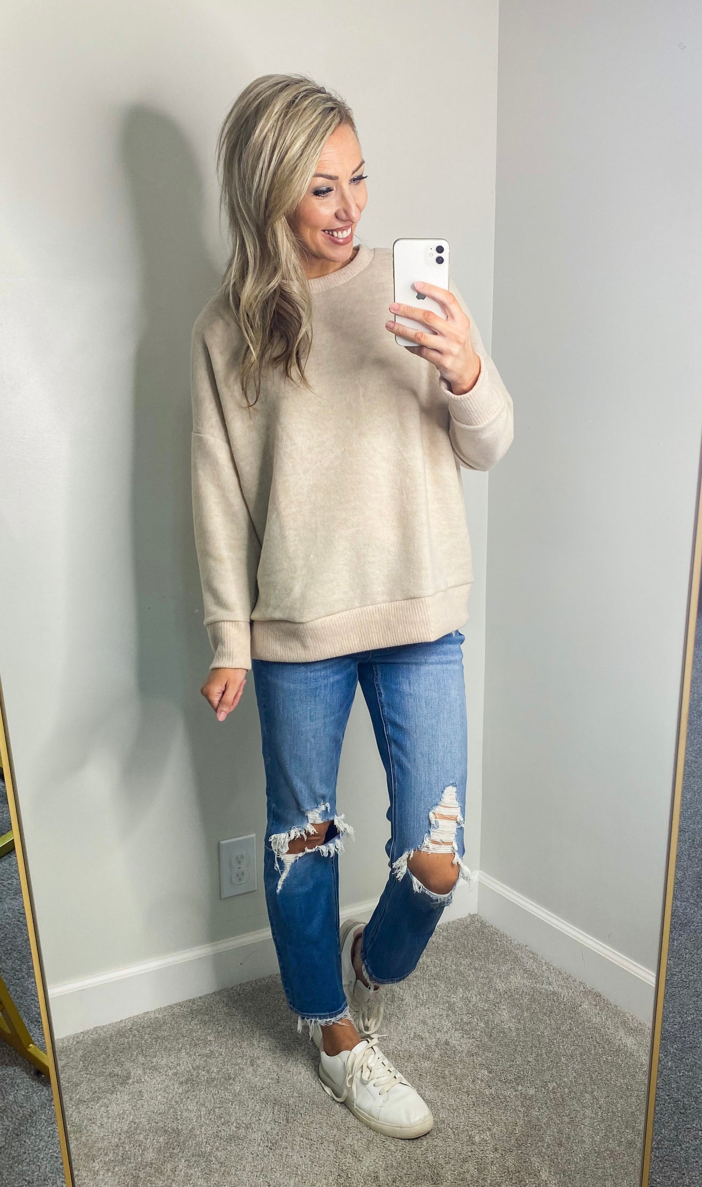 Remi Brushed Knit Sweatshirt