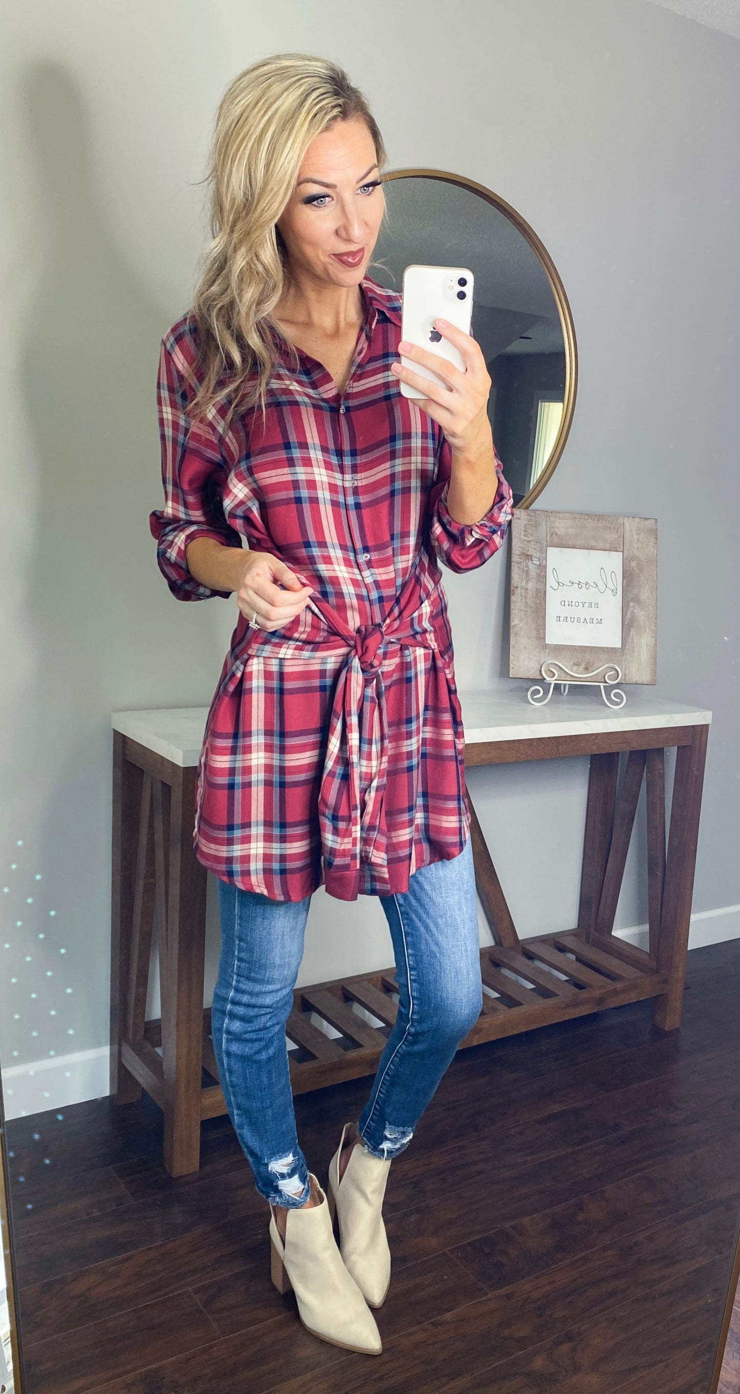 Ellington Plaid Shirt Dress