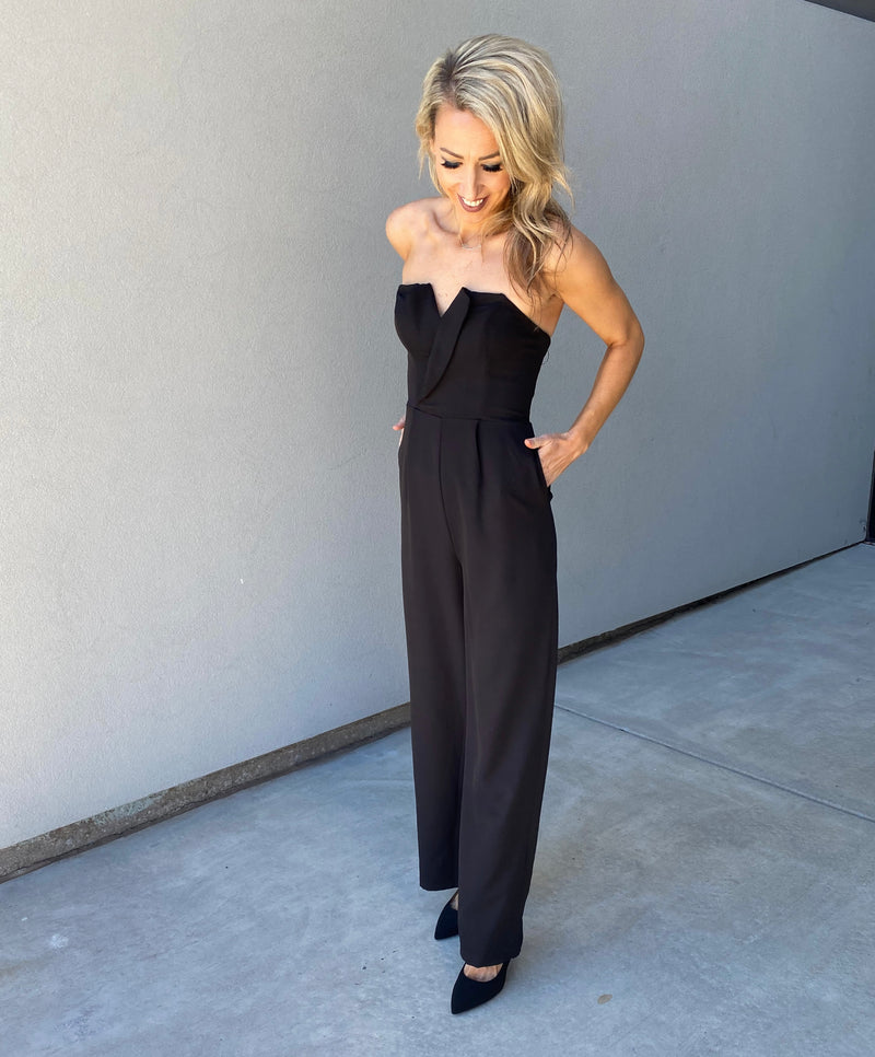 Averly Strapless Wide Leg Jumpsuit