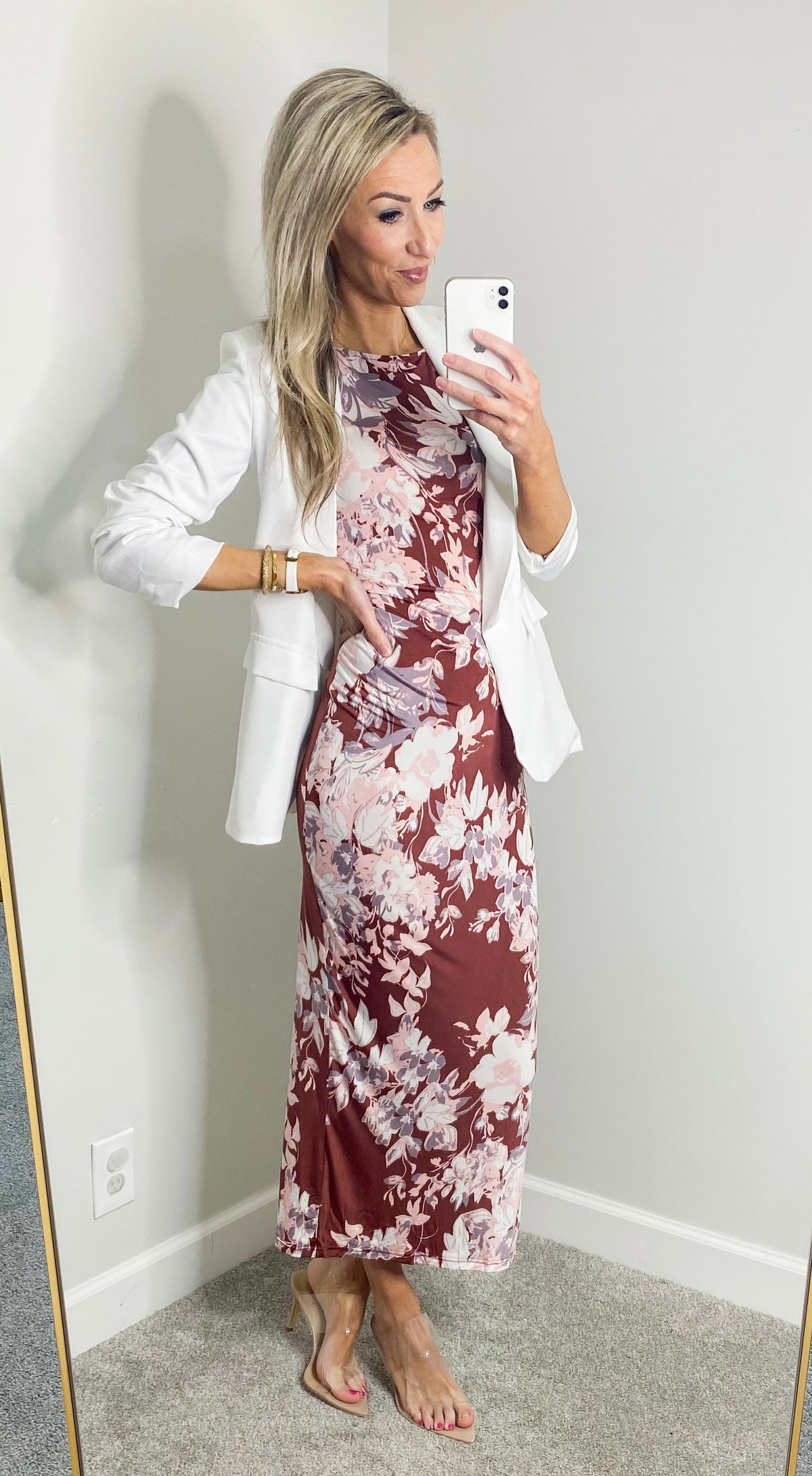 Woodruff Floral Cinch Back Maxi Dress