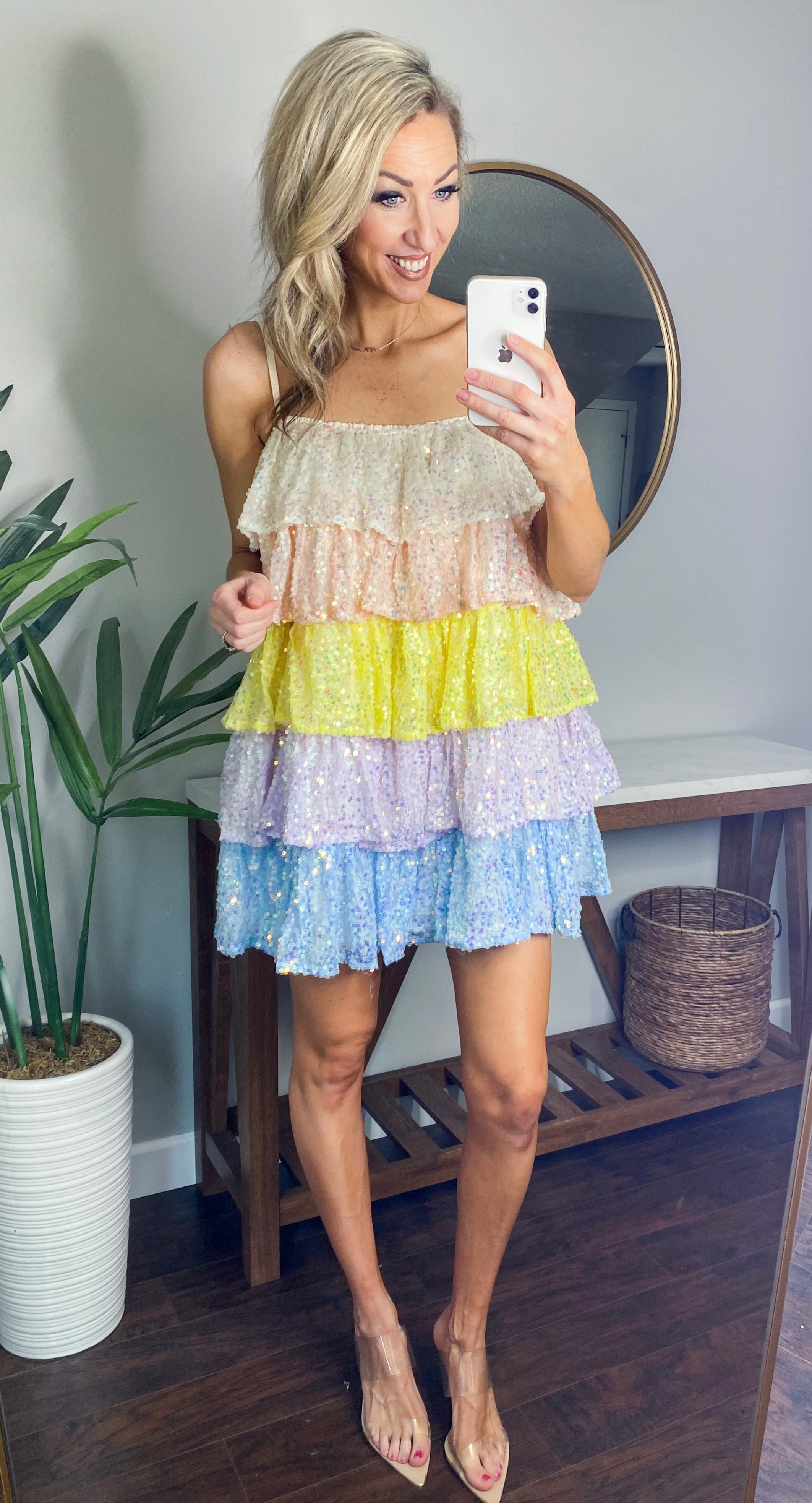 Rainbow Ruffle Dress