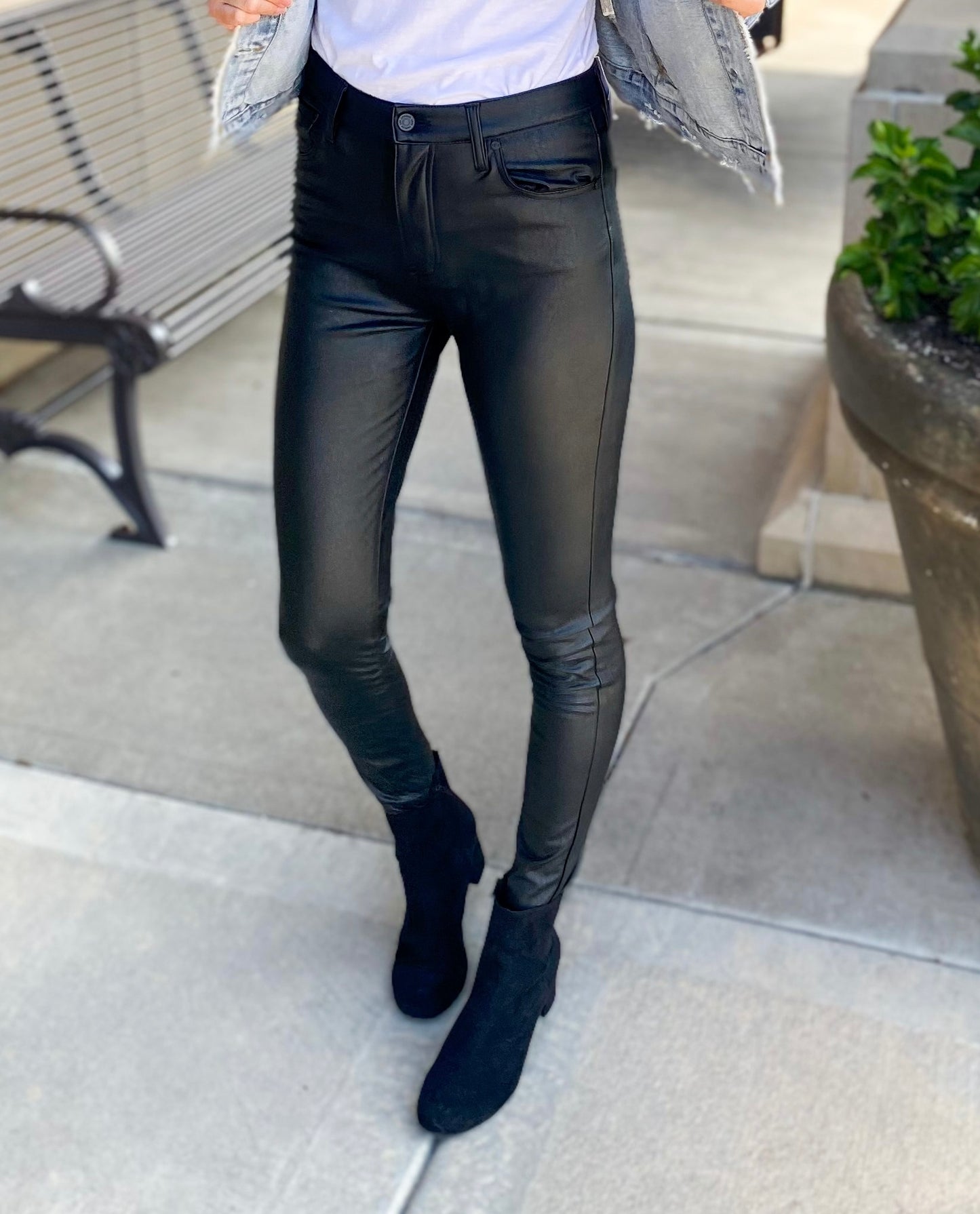 KANCAN Gemma High Rise Super Skinny Faux Leather Pants