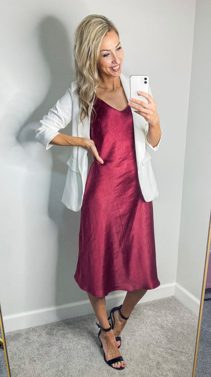 Liz Satin Midi Dress