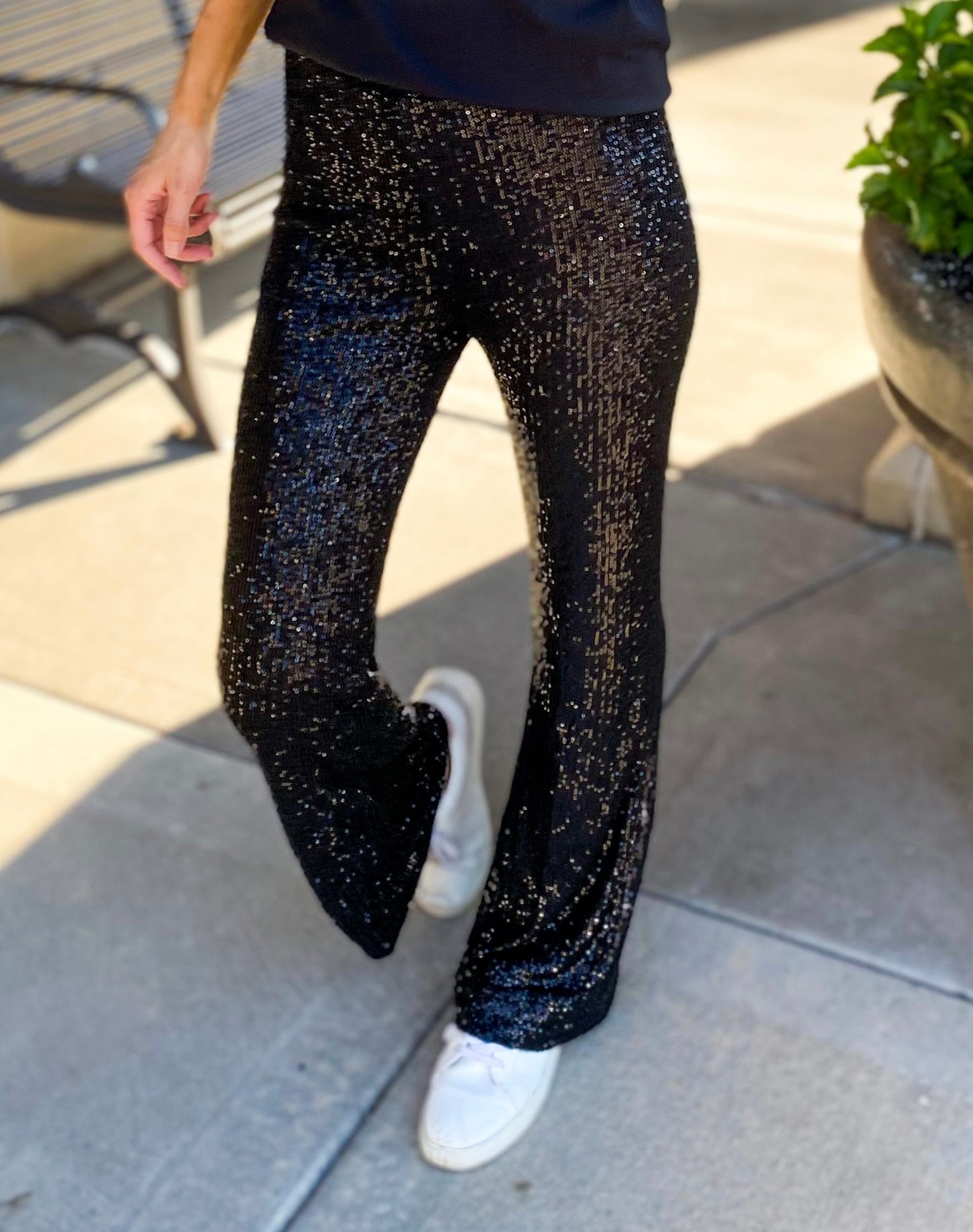 Jaylynn Sequin Flare Pants