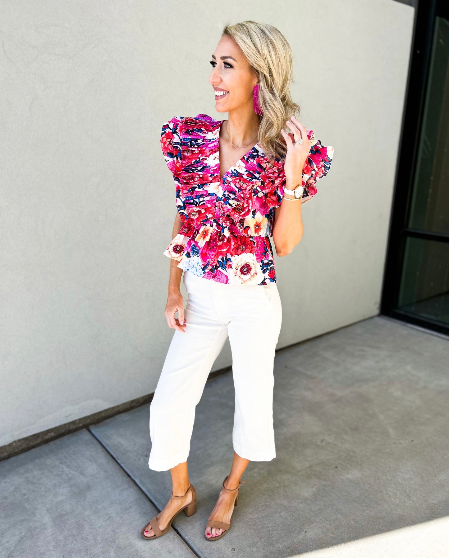 BUDDYLOVE Nia Ruffle Floral Top