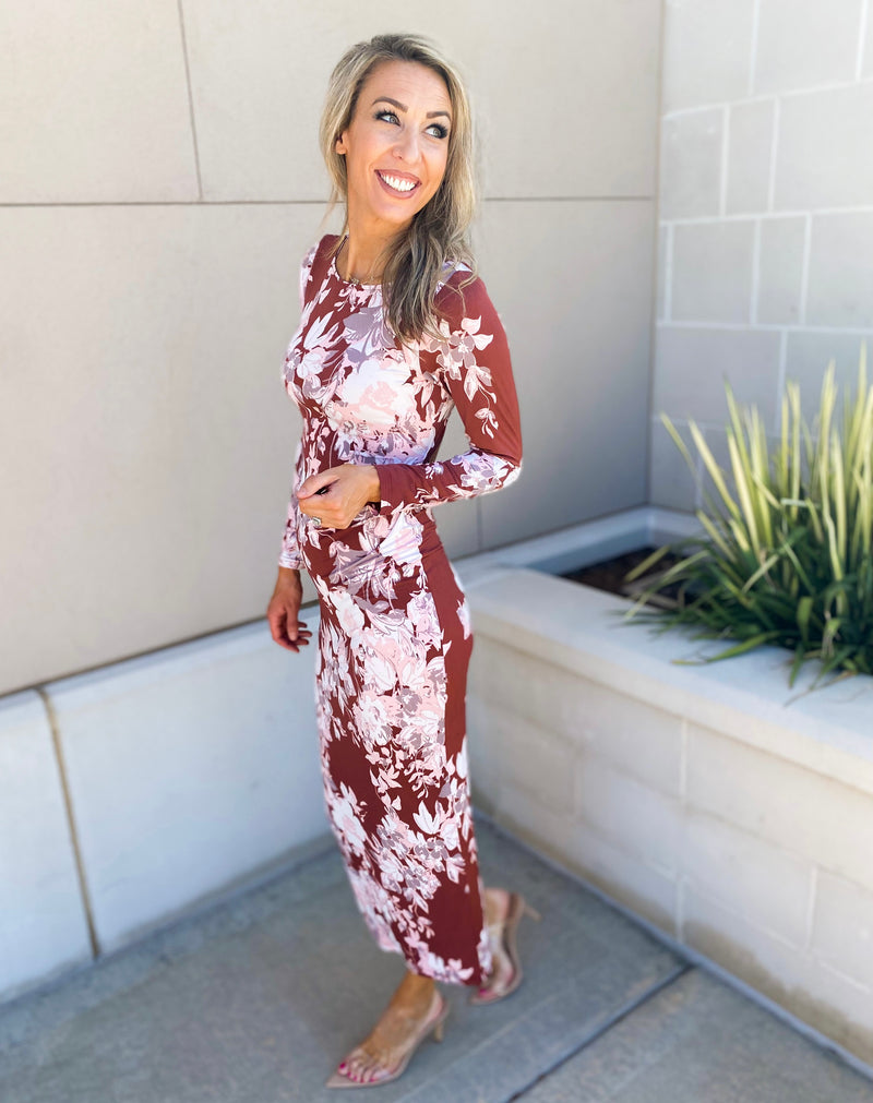 Woodruff Floral Cinch Back Maxi Dress