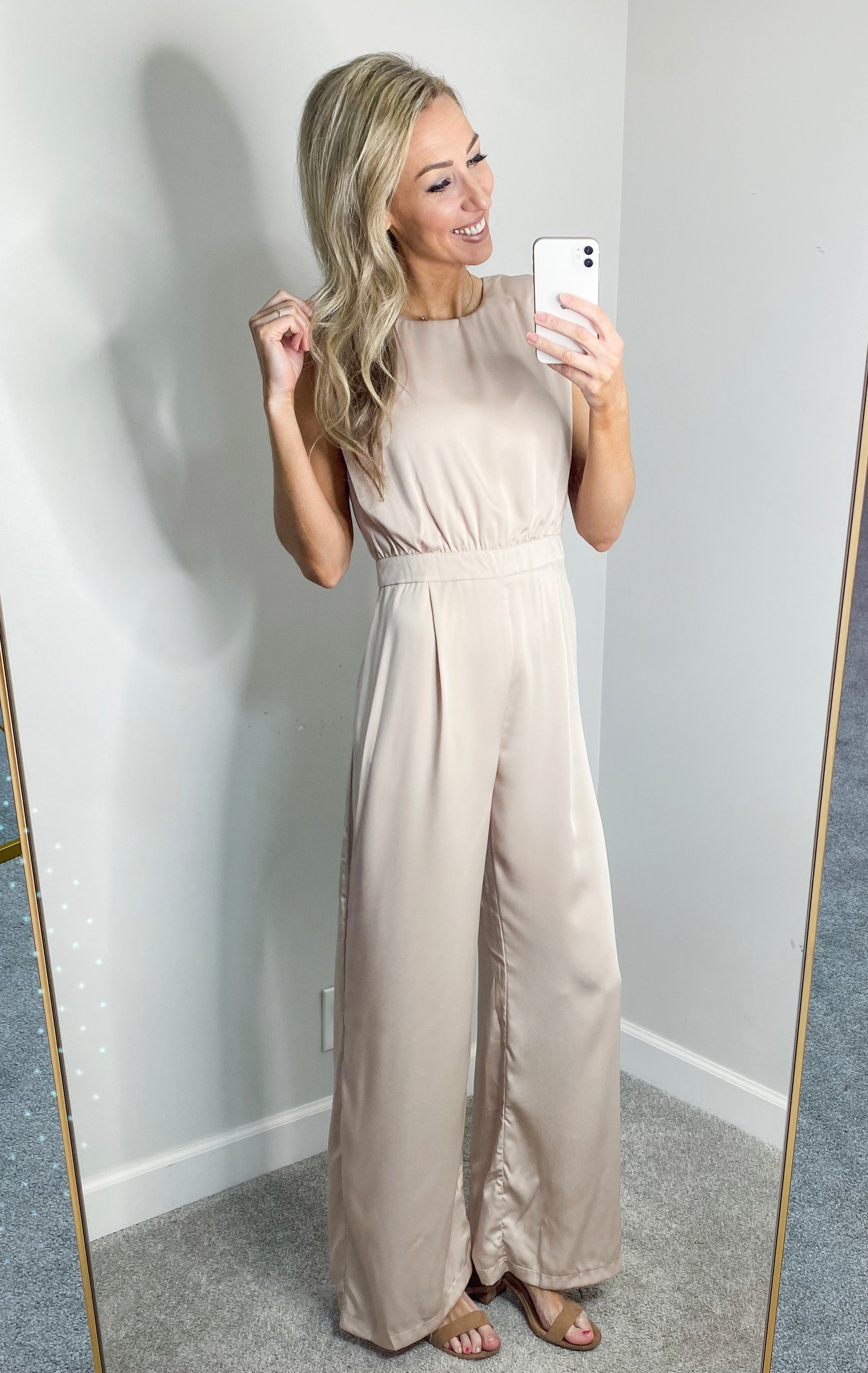 Nisha Shoulder Pad Wide Leg Jumpsuit – Nova Lee Boutique