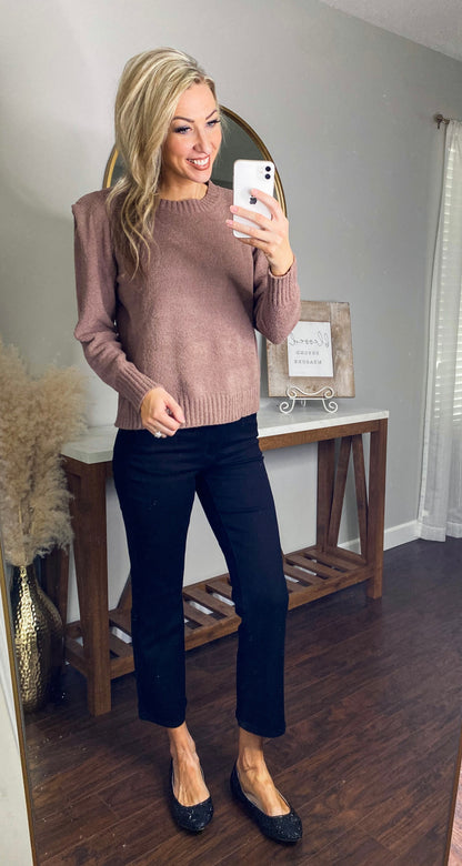 Dulci Shoulder Shape Sweater (Taupe)