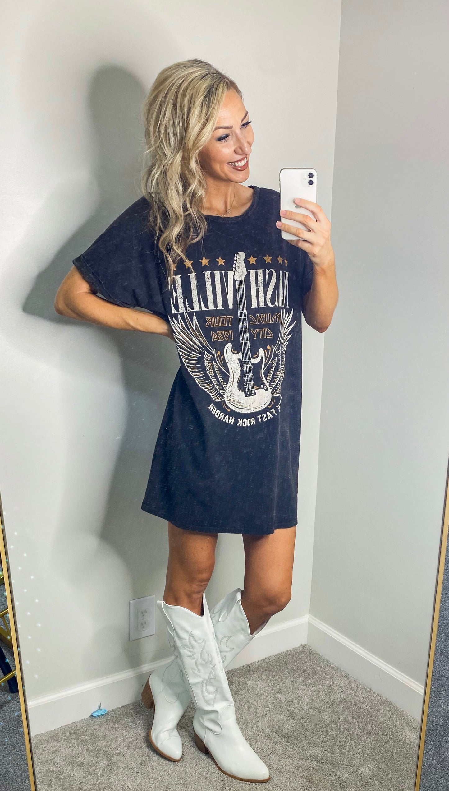 Nashville Music City Oversized T-Shirt Dress