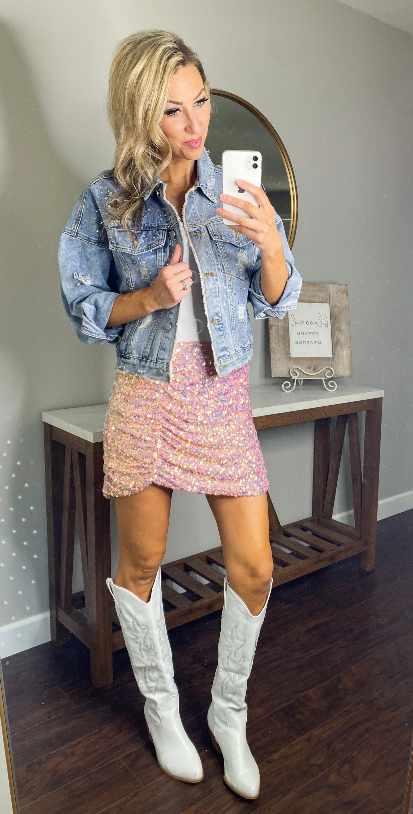 Kassie Sequin Skirt