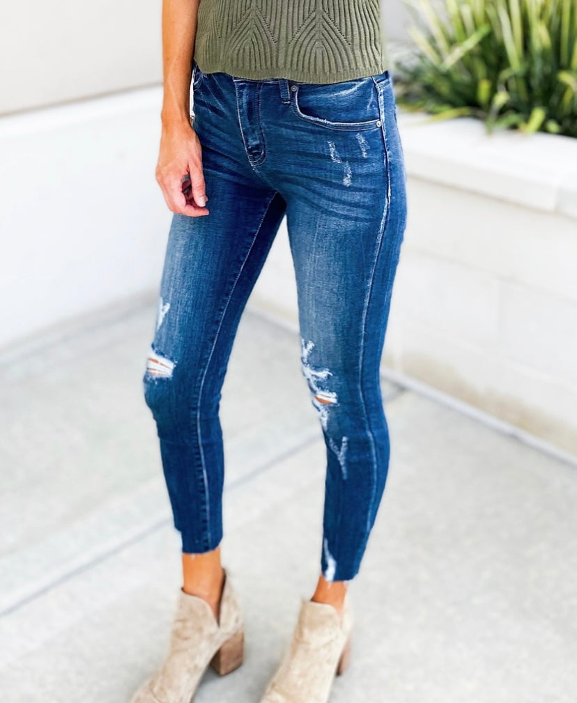 KANCAN Kalen High Rise Distressed Skinny Jeans