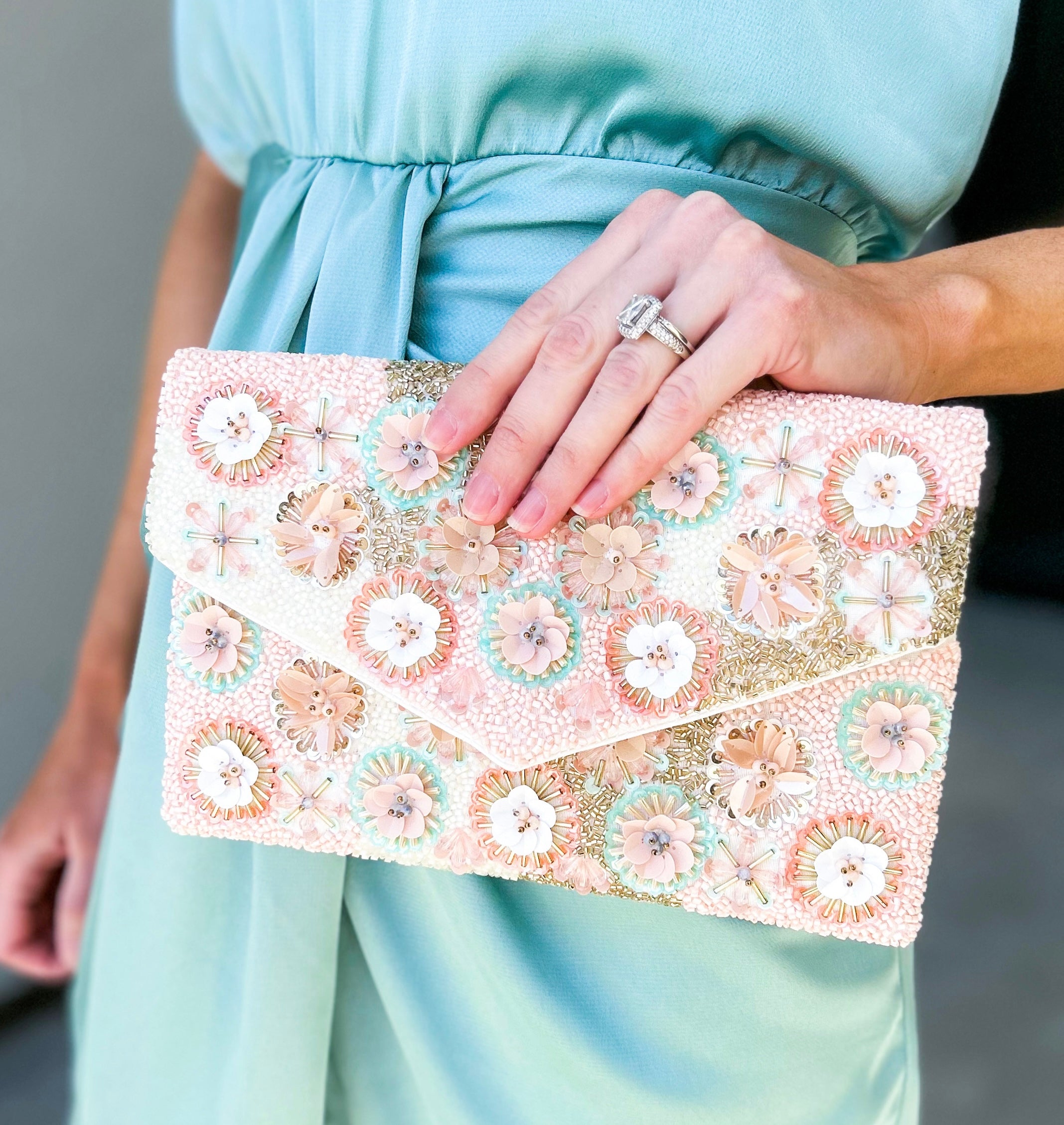 Pastel Floral Clutch