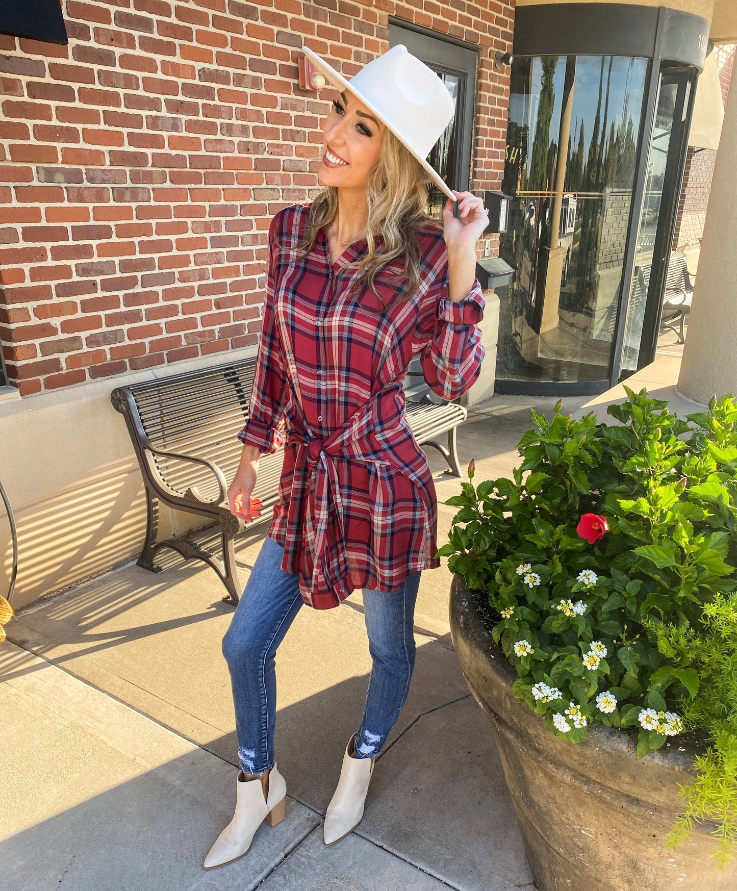 Ellington Plaid Shirt Dress