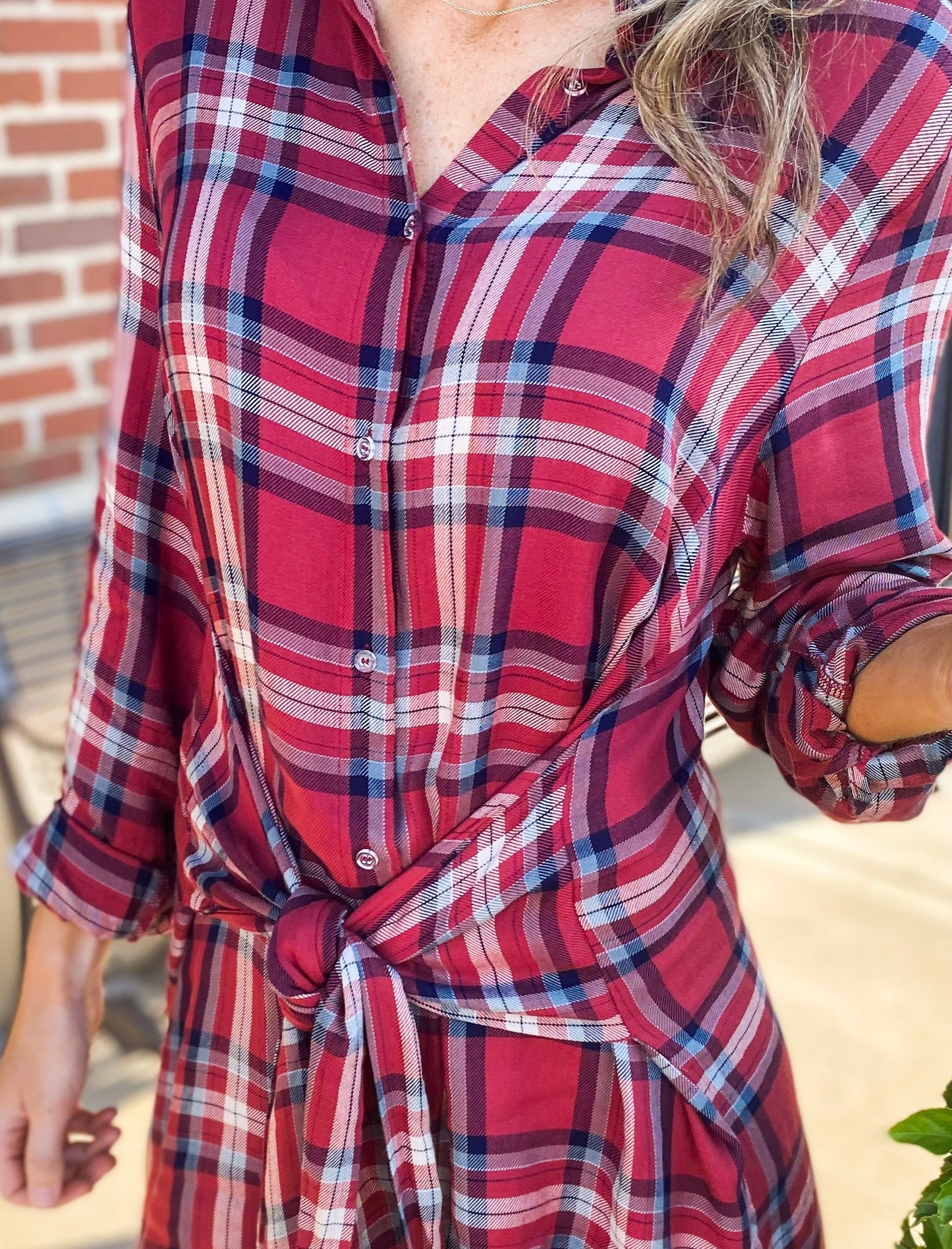 Ellington Plaid Shirt Dress