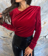 Yasmine Velvet Cropped Top