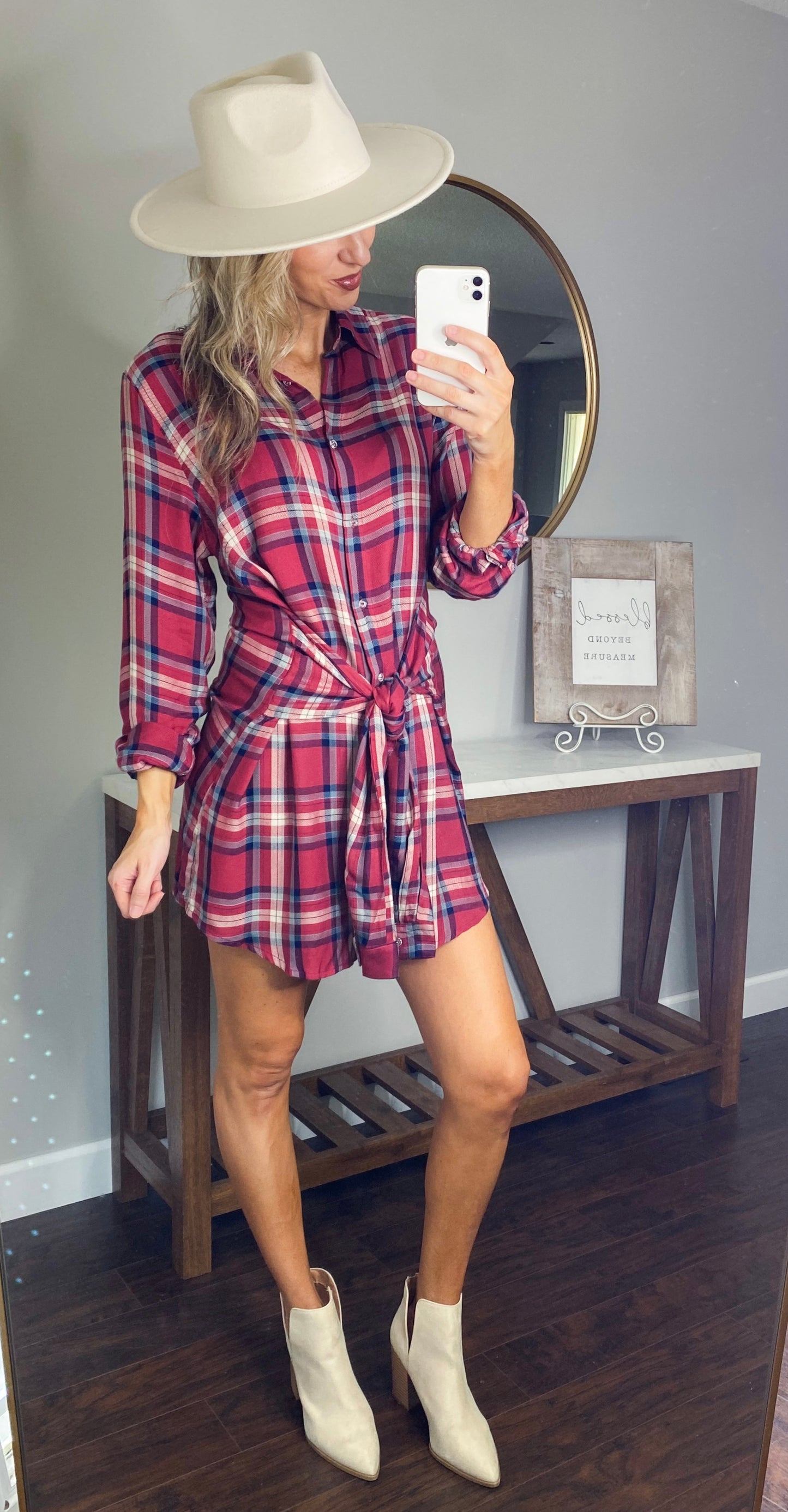 Ellington Plaid Shirt Dress