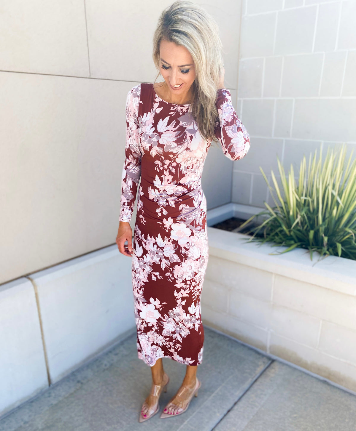 Woodruff Floral Cinch Back Maxi Dress