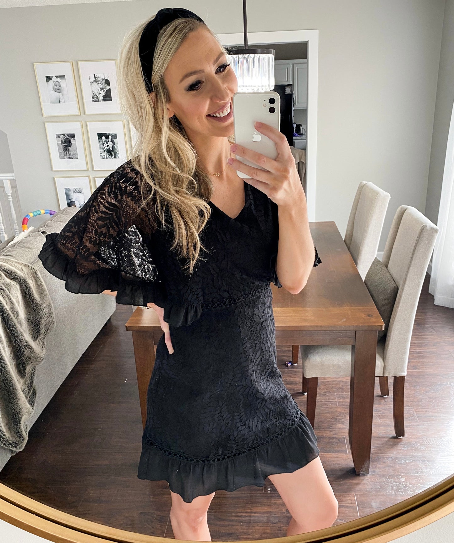 All to Myself Lace Bat Wing Dress