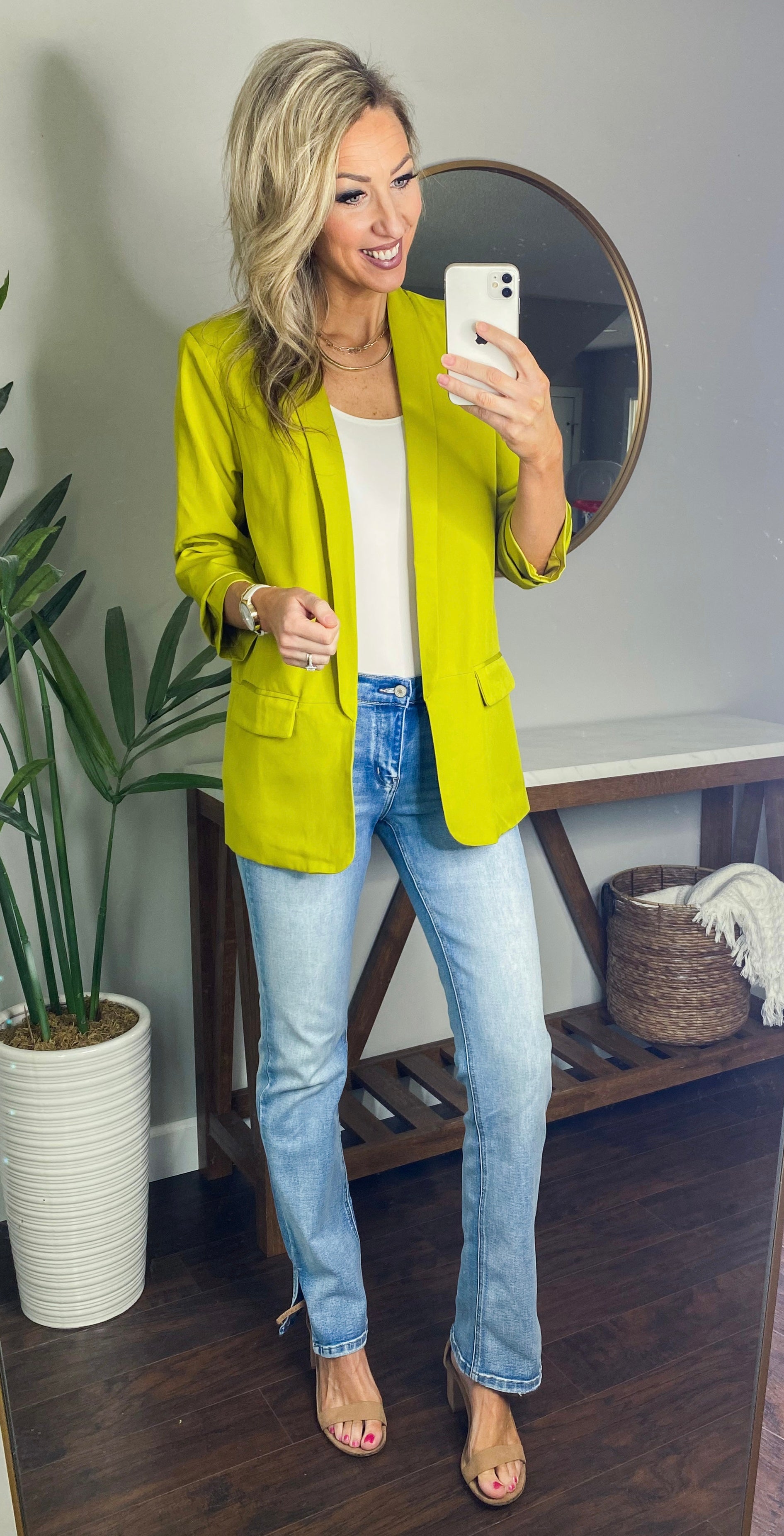 Chartreuse blazer on sale