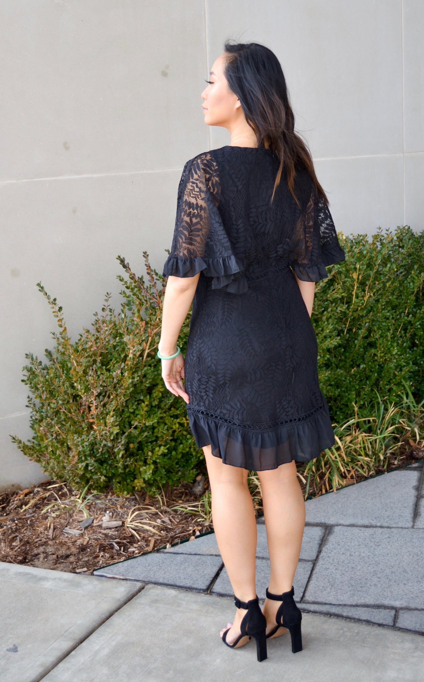 All to Myself Lace Bat Wing Dress