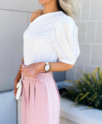 Alyssa Draped One Shoulder Top