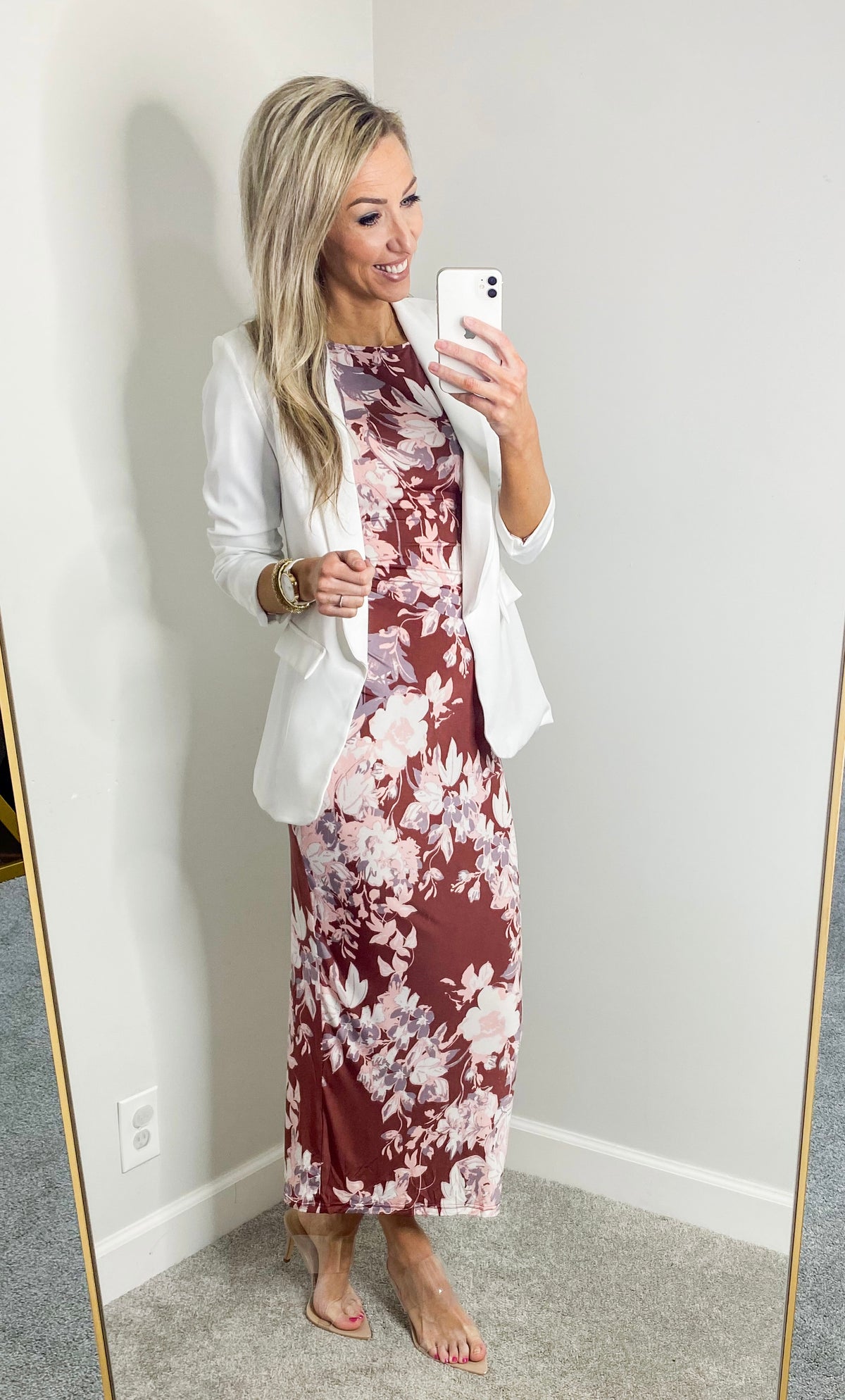 Woodruff Floral Cinch Back Maxi Dress