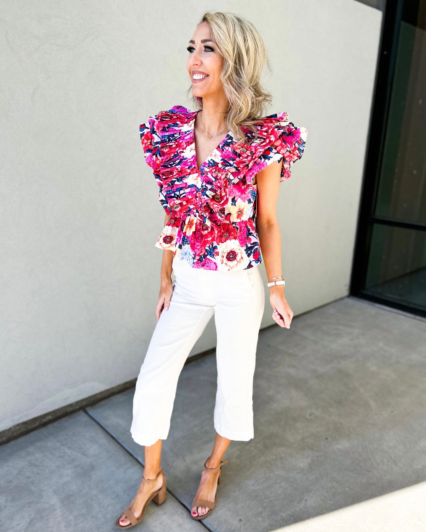 BUDDYLOVE Nia Ruffle Floral Top