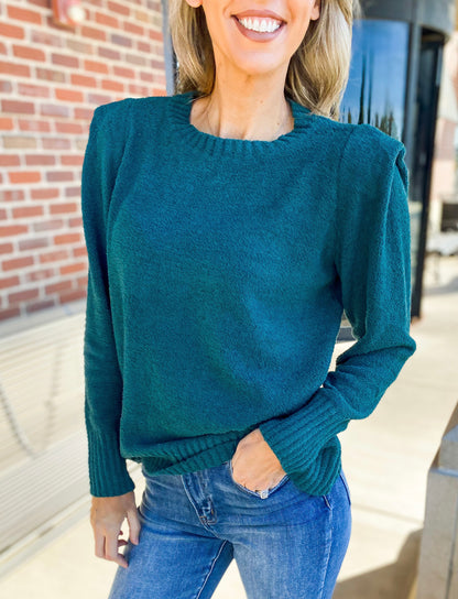 Dulci Shoulder Shape Sweater (Emerald)