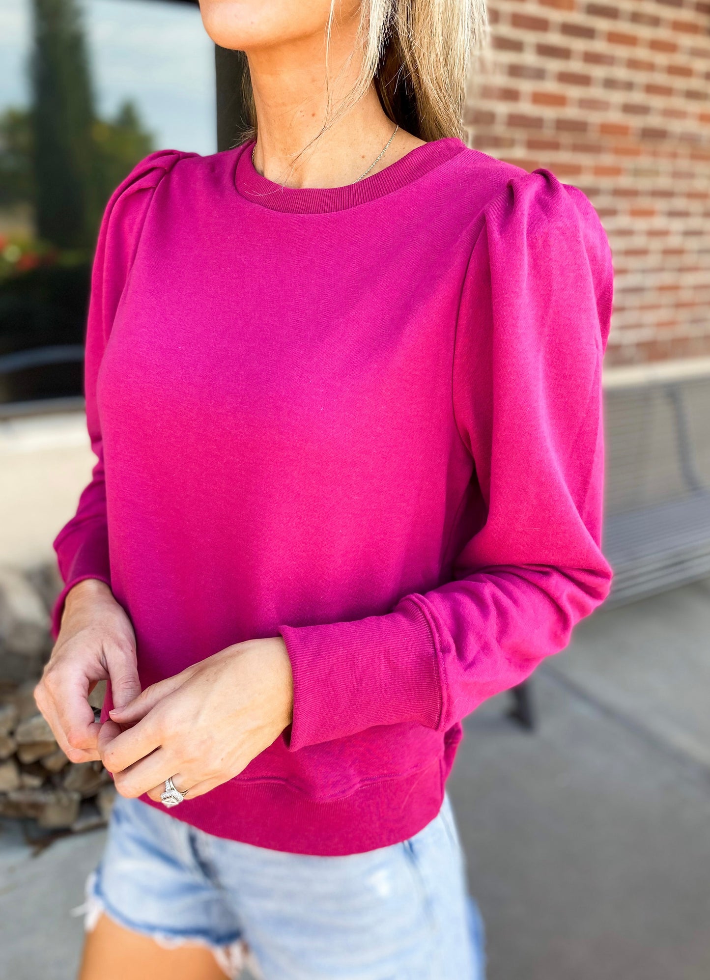 Bristol Puff Shoulder Sweatshirt