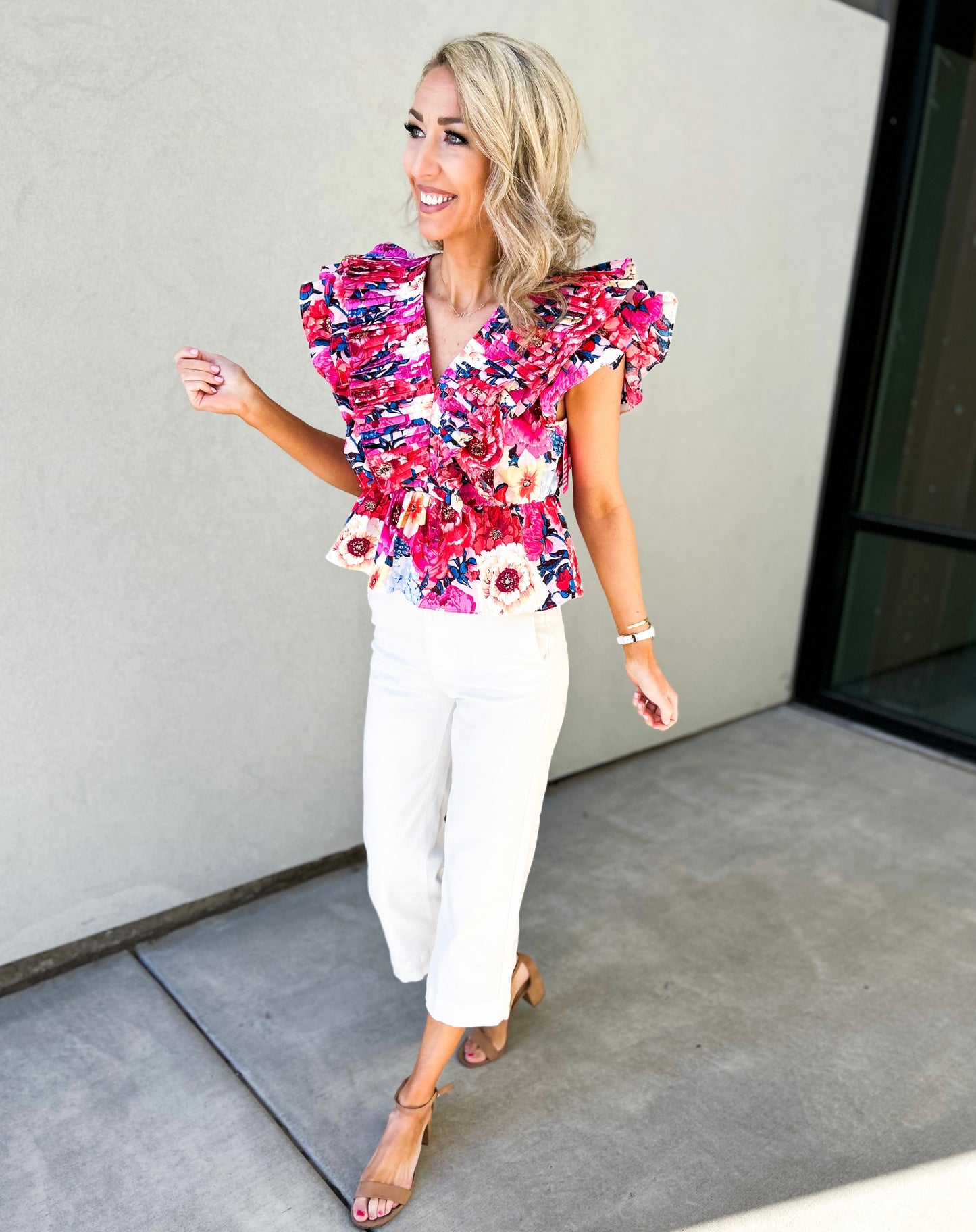 BUDDYLOVE Nia Ruffle Floral Top