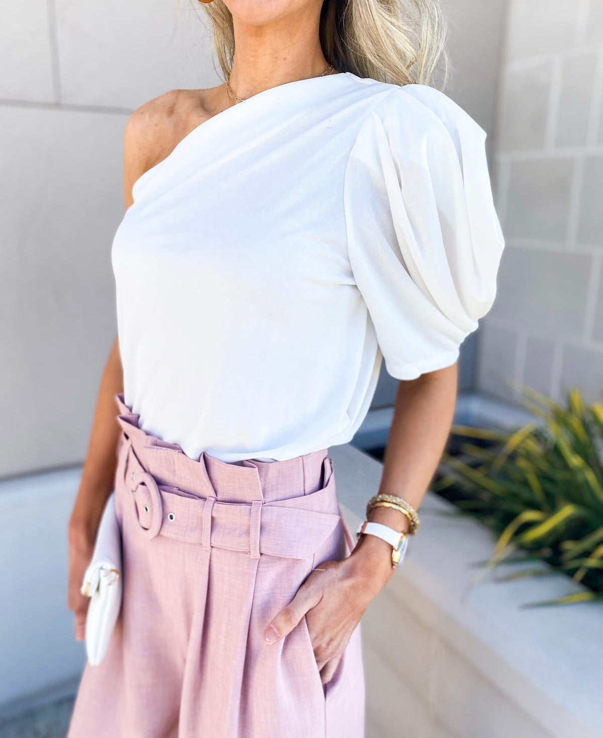 Alyssa Draped One Shoulder Top