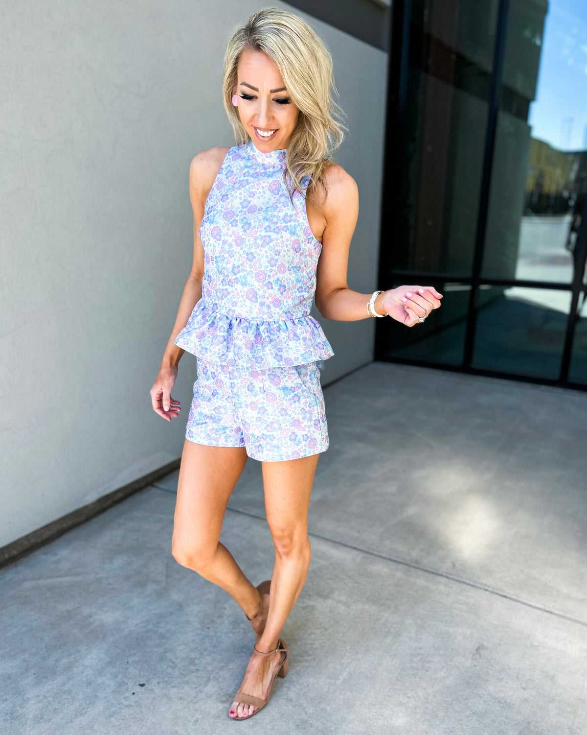 Hailey Floral Peplum Top